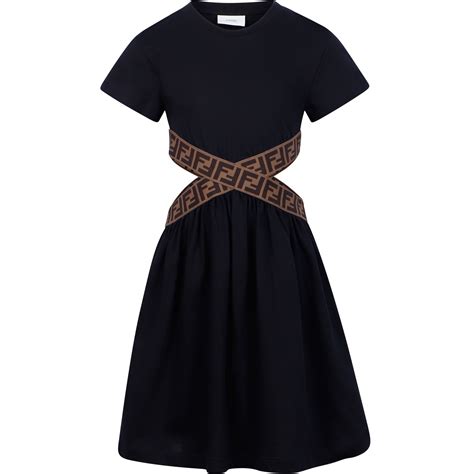 fendi crossed belt straps dress in black|Fendi Belted Dresses for Women .